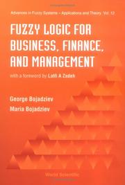 Cover of: Fuzzy logic for business, finance, and management