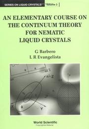 Cover of: An elementary course on the continuum theory for nematic liquid crystals