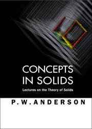 Cover of: Concepts in Solids: Lectures on the Theory of Solids (Lecture Notes in Physics)