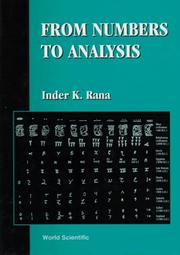 Cover of: From numbers to analysis by Inder K. Rana