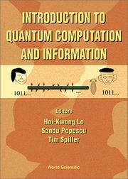 Cover of: Introduction to Quantum Computation and Information by 