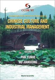 Cover of: Chinese Culture and Industrial Management | 