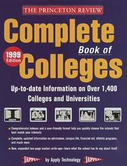 Cover of: The Complete Book of Colleges, 1999 Edition (Complete Book of Colleges) by Princeton Review