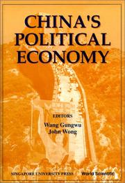 Cover of: China's political economy