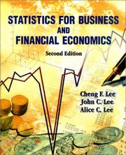 Cover of: Statistics for business and financial economics