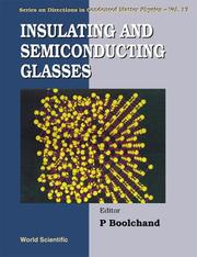 Cover of: Insulating and Semiconducting Glasses (Series on Directions in Condensed Matter Physics)