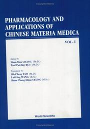 Cover of: Pharmacology and Applications of Chinese Materia Medica by Paul Pui-Hay