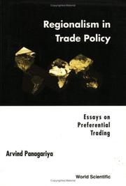 Cover of: Regionalism in Trade Policy by Arvind Panagariya