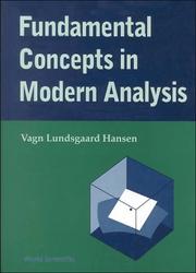 Cover of: Fundamental Concepts in Modern Analysis by Vagn Lundsgaard Hansen