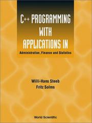 Cover of: C++ Programming with Applications in Administration, Finance and Statistics