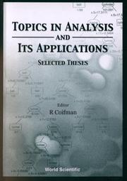 Cover of: Topics in Analysis and Its Applications by Ronald R. Coifman, Ronald R. Coifman