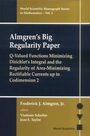 Cover of: Almgren's Big Regularity Paper by Frederick J., Jr. Almgren
