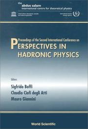 Cover of: Perspectives in Hadronic Physics: Proceedings of the Second International Conference : Ictp, Trieste, Italy, 10-14 May 1999