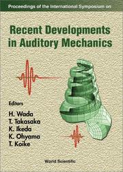 Cover of: Proceedings of the Internationalsymposium on Recent Developments in Auditory Mechanics