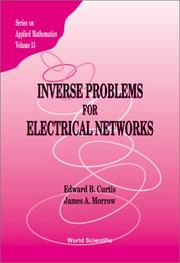 Cover of: Inverse Problems for Electrical Networks (Series on Applied Mathematics) by Edward B. Curtis, James A. Morrow