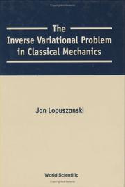 Cover of: The Inverse Variational Problem in Classical Mechanics