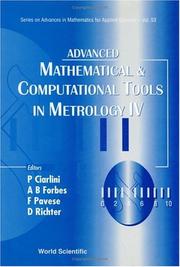 Cover of: Advanced Mathematical & Computational Tools in Metrology IV (Series on Advances in Mathematics for Applied Sciences)