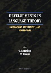 Cover of: Developments in language theory: foundations, applications, and perspectives : Aachen, Germany, 6-9 July 1999