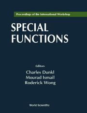 Cover of: Proceedings of the international workshop, special functions: Hong Kong, 21-25 June 1999