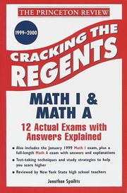 Cover of: Princeton Review: Cracking the Regents: Sequential Math I, 1999-2000 Edition (Princeton Review Series)