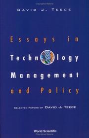 Cover of: Essays in Technology Management and Policy