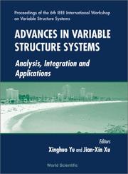 Cover of: Advances in variable structure systems by IEEE International Workshop on Variable Structure Systems (6th 2000 Gold Coast, Qld.)