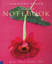 Cover of: Summer notebook: garden, hearth, traditions, home