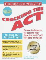 Cover of: Princeton Review: Cracking the ACT, 1999-2000 Edition (Annual)