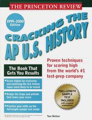 Cover of: Cracking the AP: U.S. History, 1999-2000 Edition (Annual)