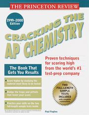 Cover of: Princeton Review: Cracking the AP: Chemistry, 1999-2000 Edition (Annual)