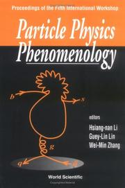 Particle physics phenomenology by Guey-Lin Lin