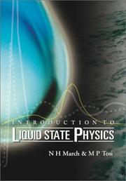 Cover of: Introduction to liquid state physics