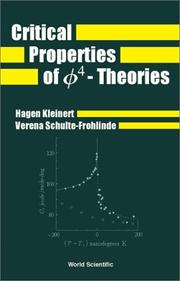 Cover of: Critical properties of [phi]⁴-theories by Hagen Kleinert