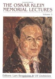 Cover of: The Oskar Klein Memorial Lectures Volume 3