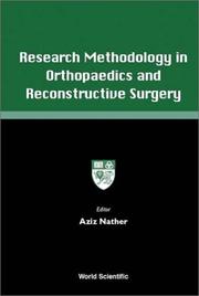 Cover of: Research Methodology in Orthopaedics and Reconstructive Surgery