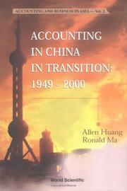 Cover of: Accounting in China in transition, 1949-2000