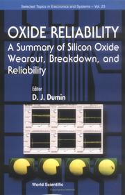 Cover of: Oxide Reliability: A Summary of Silicon Oxide Wearout, Breadown, and Reliability (Selected Topics in Electronics and Systems)