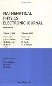 Cover of: Mathematical Physics Electronic Journal 5&6