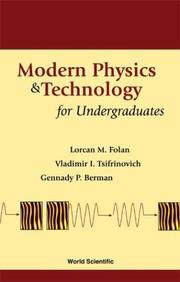 Cover of: Modern Physics and Technology for Undergraduates (Physics)