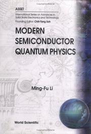 Cover of: Modern Semiconductor Quantum Physics