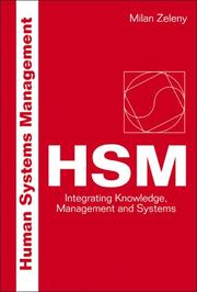 Cover of: Human systems management: integrating knowledge, management and systems