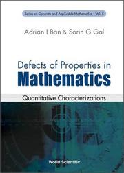 Defects of properties in mathematics by Adrian I. Ban