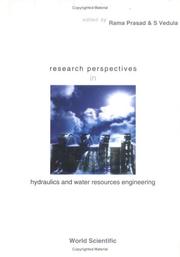 Cover of: Research perspectives in hydraulics and water resources engineering