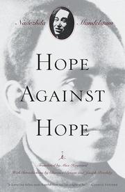 Cover of: Hope against hope by Nadezhda Mandel'shtam
