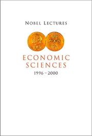 Cover of: Nobel Lectures in Economic Sciences, 1996-2000: Including Presentation Speeches and Laureates' Biographies