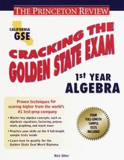 Cover of: Cracking the Golden State Exams: 1st Year Algebra (Princeton Review Series)