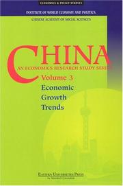 Cover of: China by Institute of World Economy and Politics, Institute of World Economy and Politics