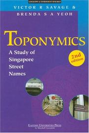 Cover of: Toponymics by Victor R. Savage, Victor R. Savage