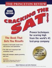 Cover of: Princeton Reviw: Cracking the SAT & PSAT, 2000 Edition (Cracking the Sat and Psat 2000)