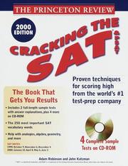 Cover of: Princeton Review: Cracking the SAT with Sample Tests on CD-ROM, 2000 Edition (Cracking the Sat and Psat With Sample Tests)